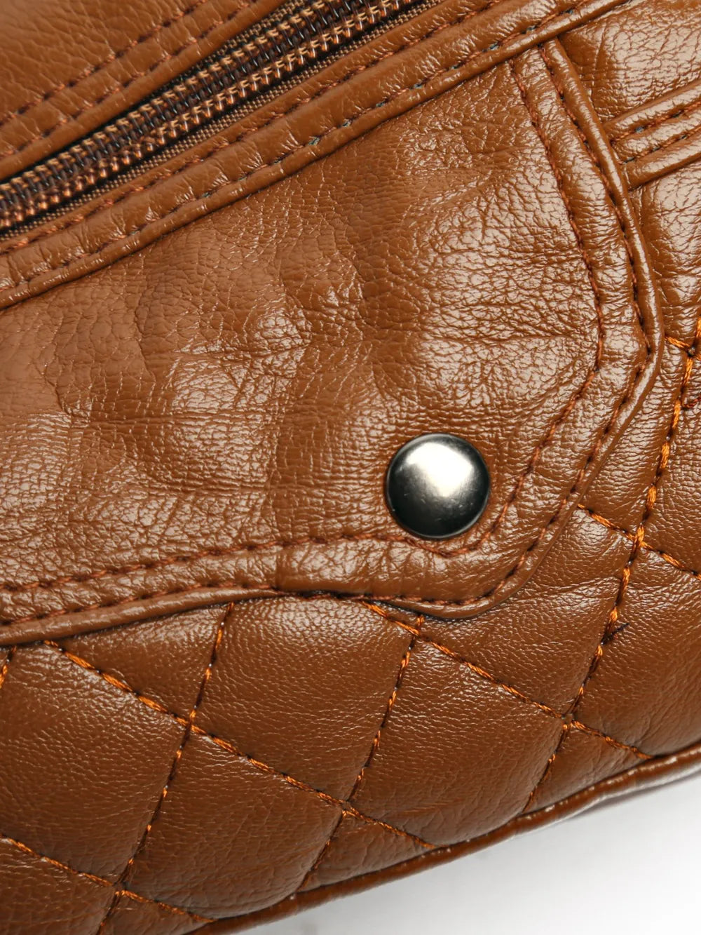 Stylish PU Leather Multi-Pocket Shoulder Bag