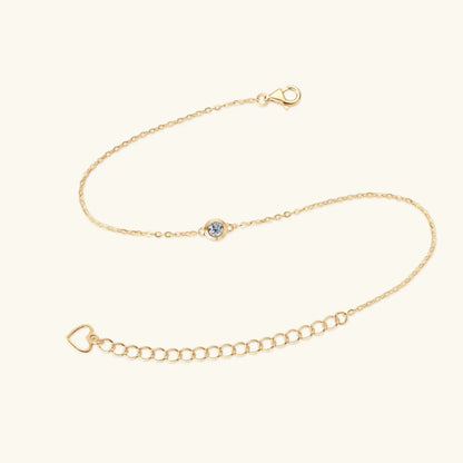S925 Silver Bracelet - Inlaid Moissanite