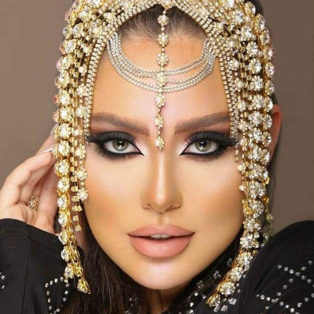 Changliu Su Bohemian Diamond Hair Chain – Elegant Forehead &amp; Headwear Accessory ✨