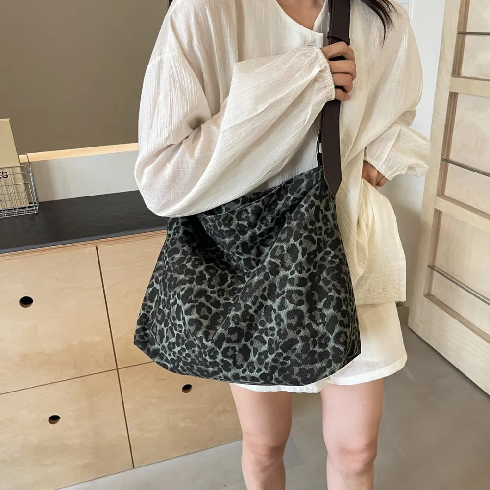Leopard Print Tote with Adjustable Straps
