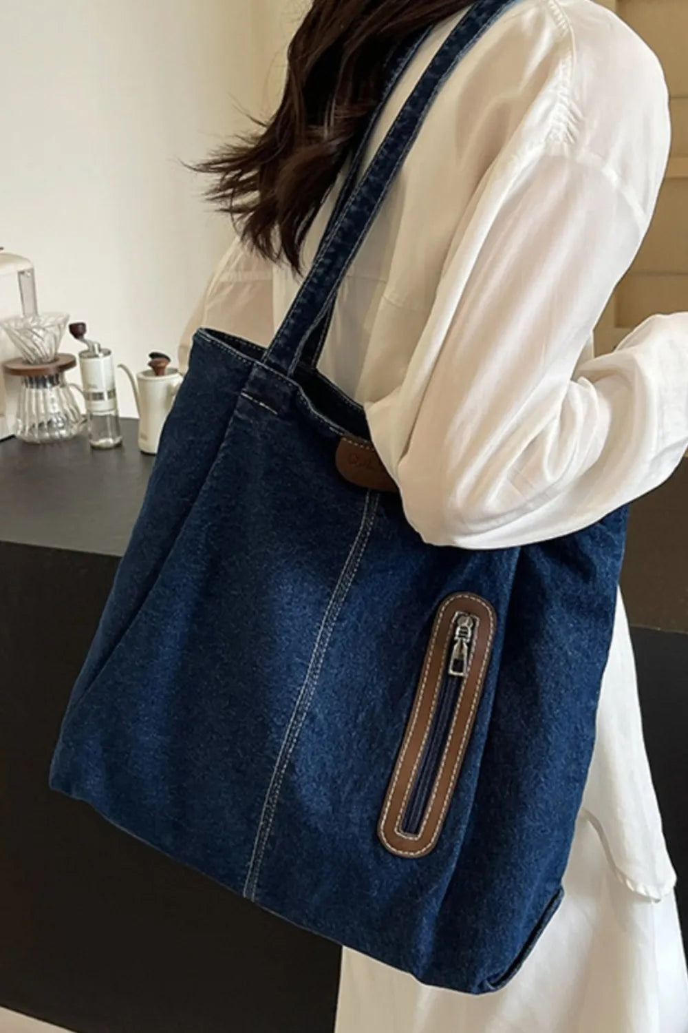 Stylish Medium Denim Tote for Everyday Use