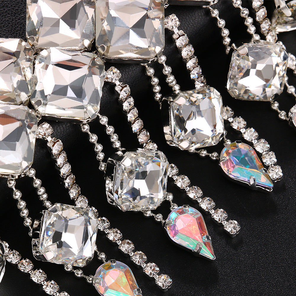 Exaggerated Crystal Hair Chain – European &amp; American Fashion ✨