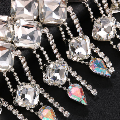 Exaggerated Crystal Hair Chain – European &amp; American Fashion ✨