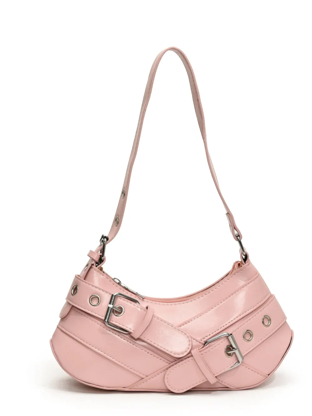 Chic PU Leather Buckle Shoulder Bag