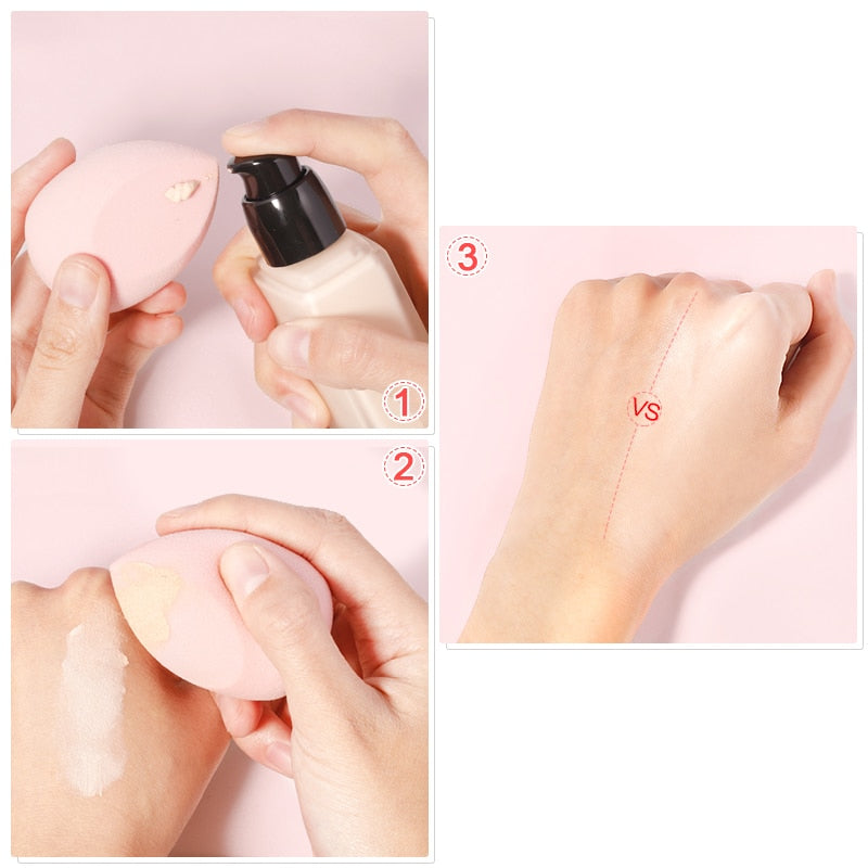 5Pcs Makeup Sponge Blender Set – Professional Beauty Puffs for Flawless Foundation