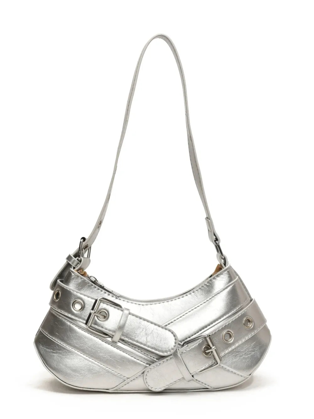 Chic PU Leather Buckle Shoulder Bag