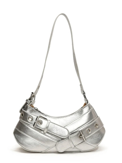 Chic PU Leather Buckle Shoulder Bag