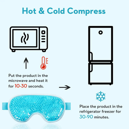 Cooling Gel Bead Eye Mask – Reusable Hot &amp; Cold Compress