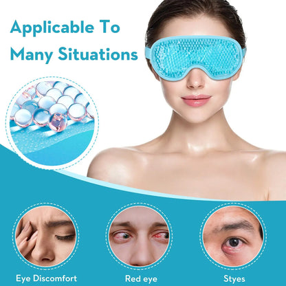 Cooling Gel Bead Eye Mask – Reusable Hot &amp; Cold Compress