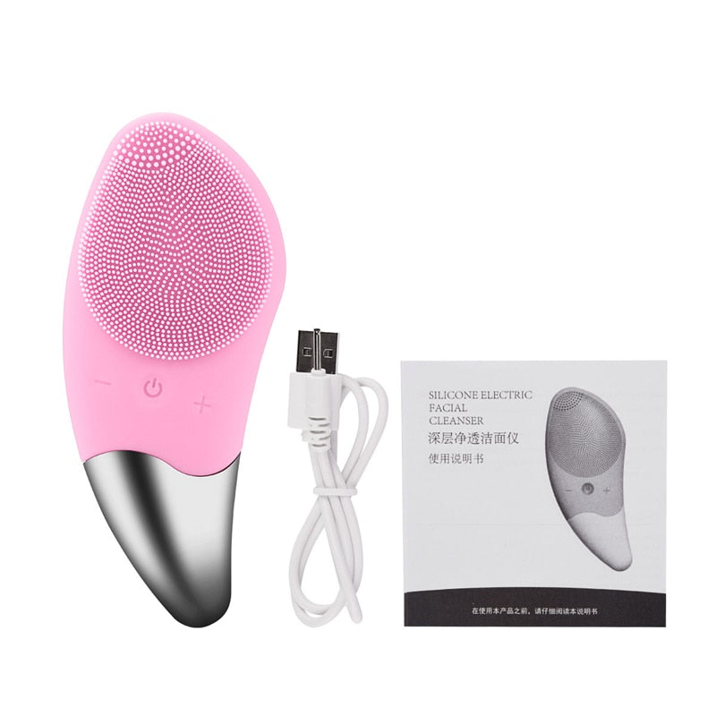 Mini Electric Silicone Facial Cleansing Brush