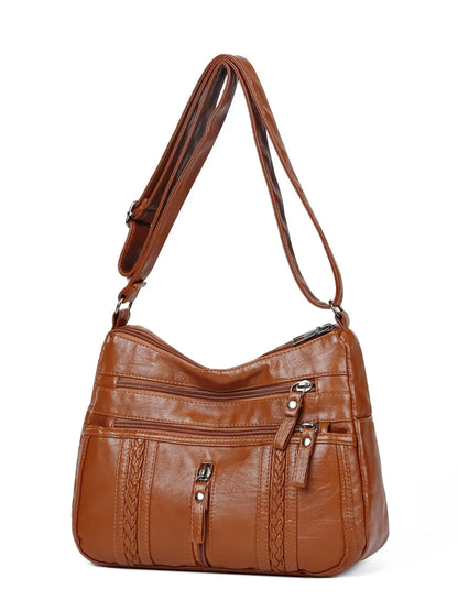 Stylish PU Leather Adjustable Shoulder Bag