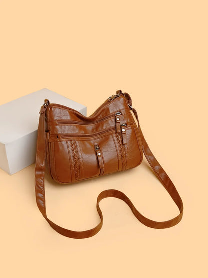 Stylish PU Leather Adjustable Shoulder Bag