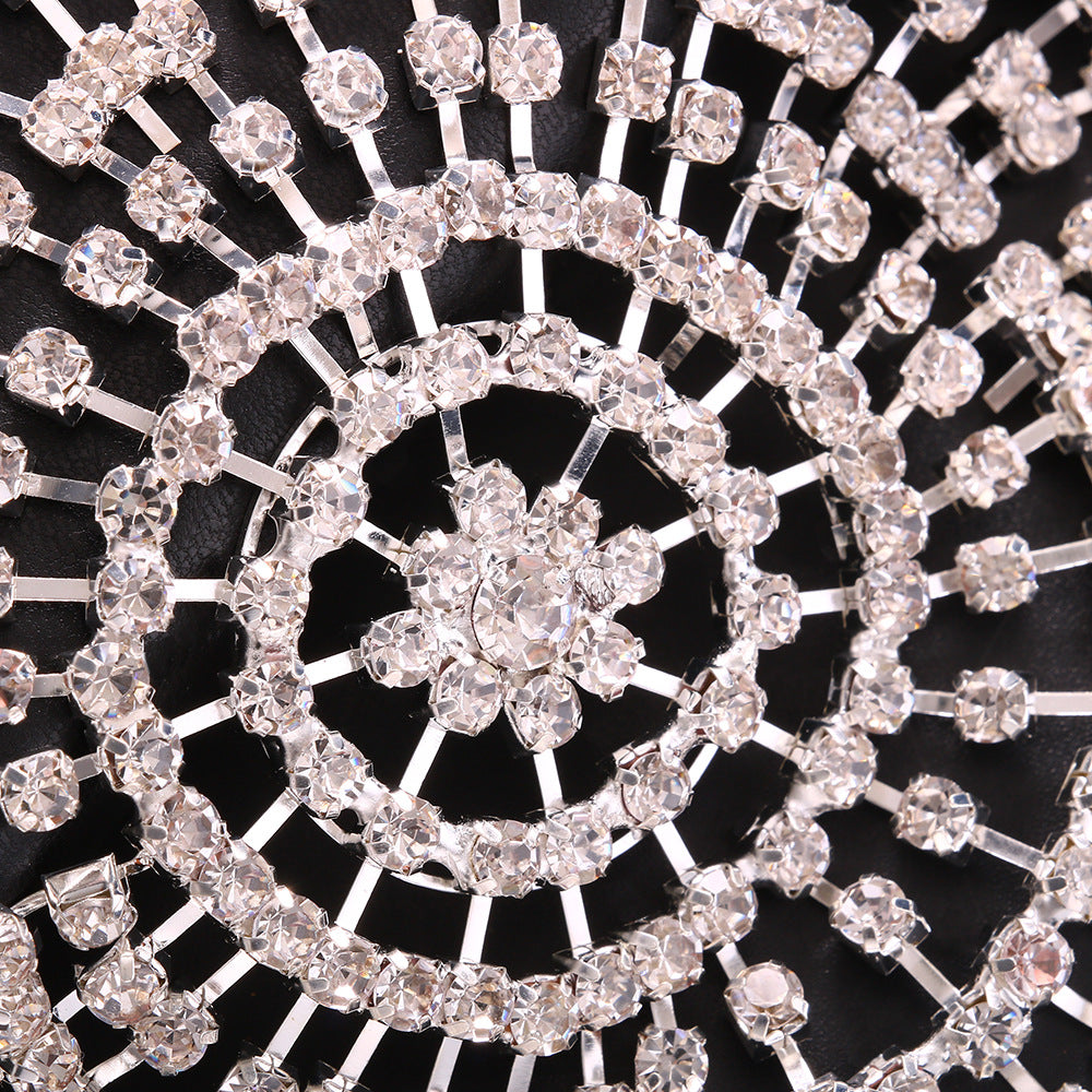 Exaggerated Long Flowing Rhinestone Hair Chain – Nightclub &amp; Stage Performance Headwear ✨