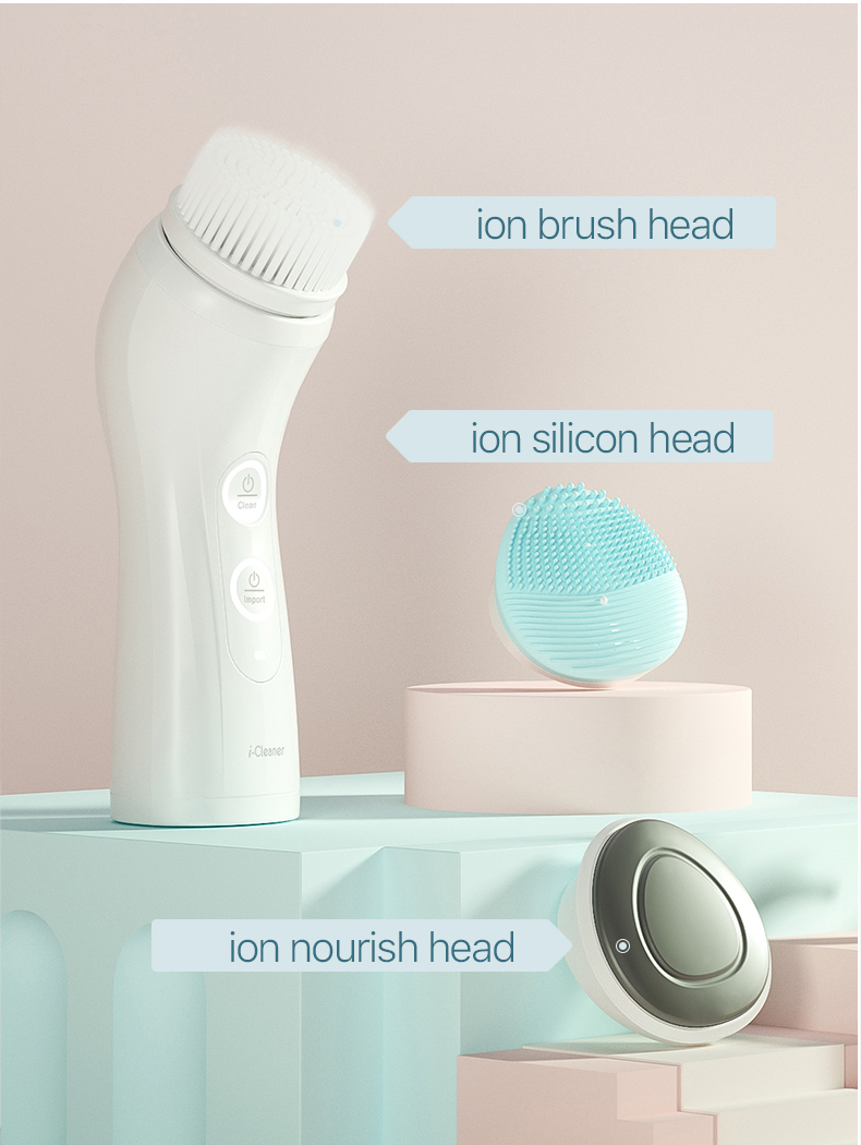 Electric Sonic Facial Cleansing Brush with Iontophoresis (Model F62)