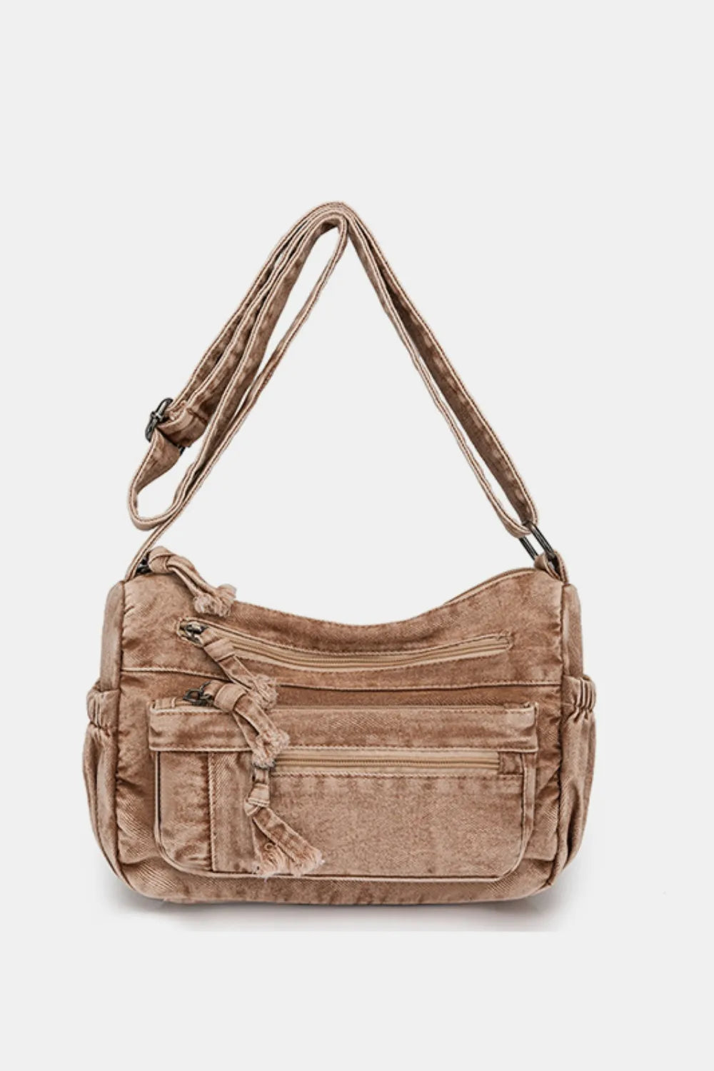 Adjustable Denim Crossbody Bag for Everyday Use