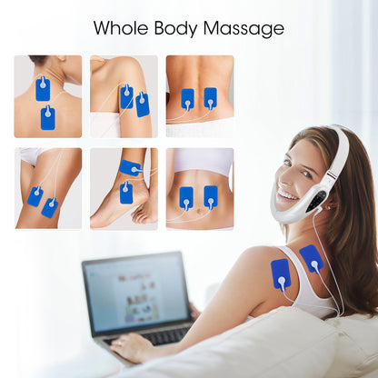 Remote Control Microcurrent Face Slimmer – EMS V-Face Lifting &amp; Light Therapy Device