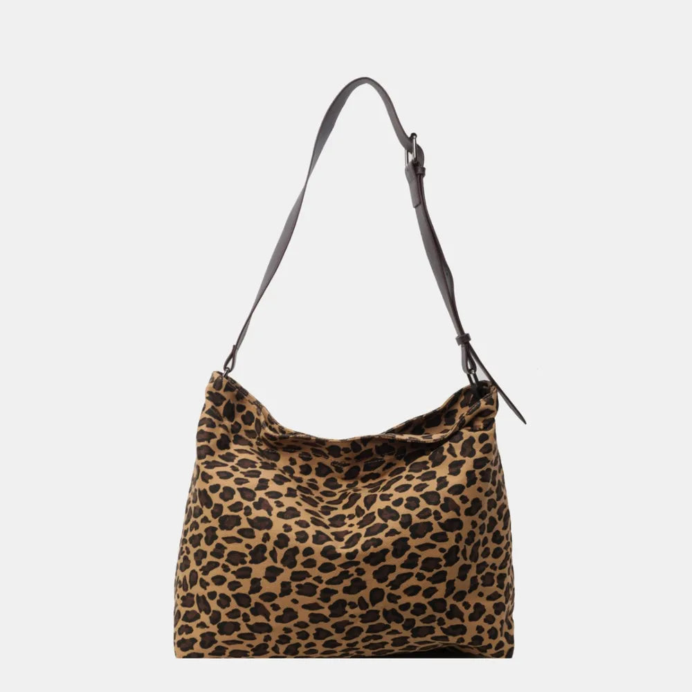 Leopard Print Tote with Adjustable Straps