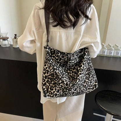 Leopard Print Tote with Adjustable Straps