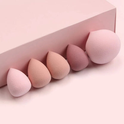 5Pcs Makeup Sponge Blender Set – Professional Beauty Puffs for Flawless Foundation