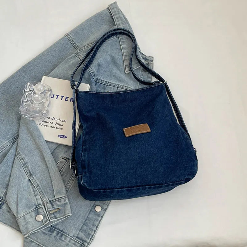 Stylish Adjustable Denim Shoulder Bag