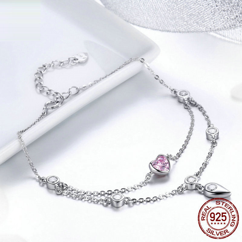 S925 Silver Bracelet - Elegant Sweetheart