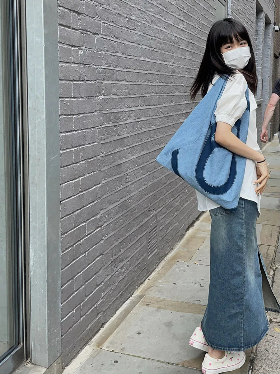 eprolo Denim Tote Bag for Commuting