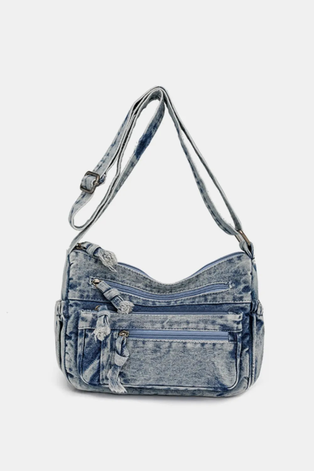 Adjustable Denim Crossbody Bag for Everyday Use