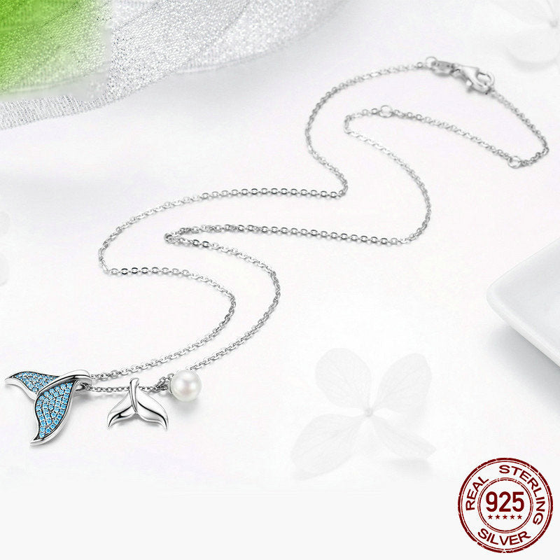 S925 Silver Necklace - Mermaid Tears