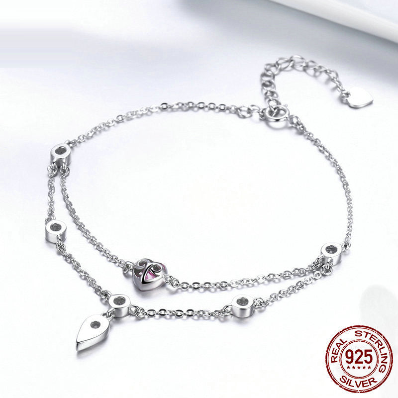 S925 Silver Bracelet - Elegant Sweetheart