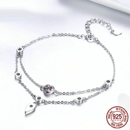 S925 Silver Bracelet - Elegant Sweetheart