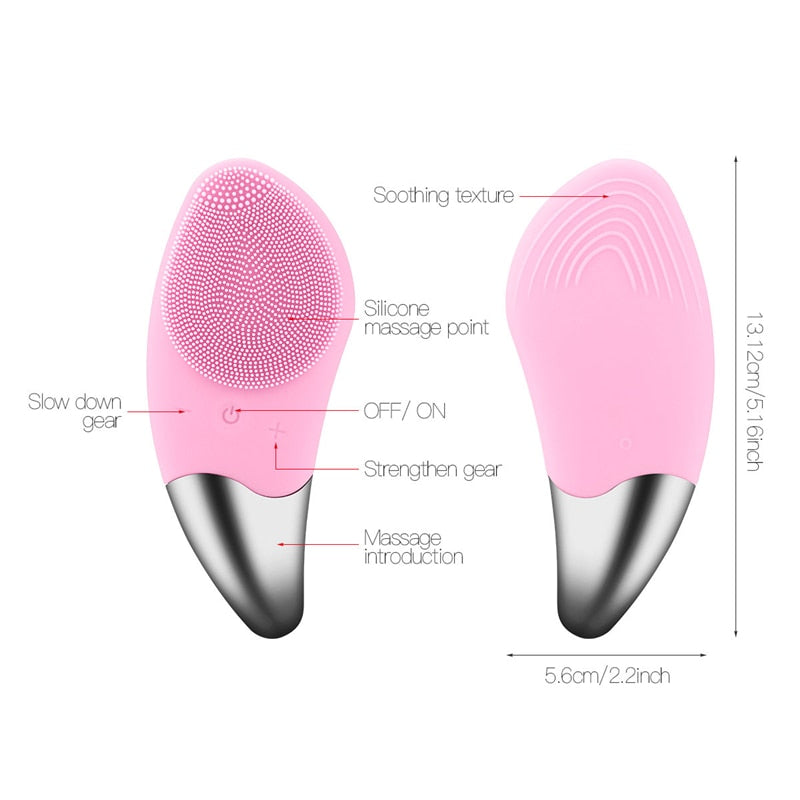 Mini Electric Silicone Facial Cleansing Brush