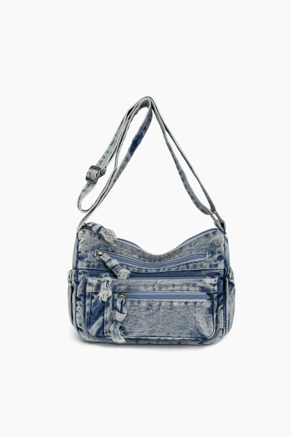 Adjustable Denim Crossbody Bag for Everyday Use