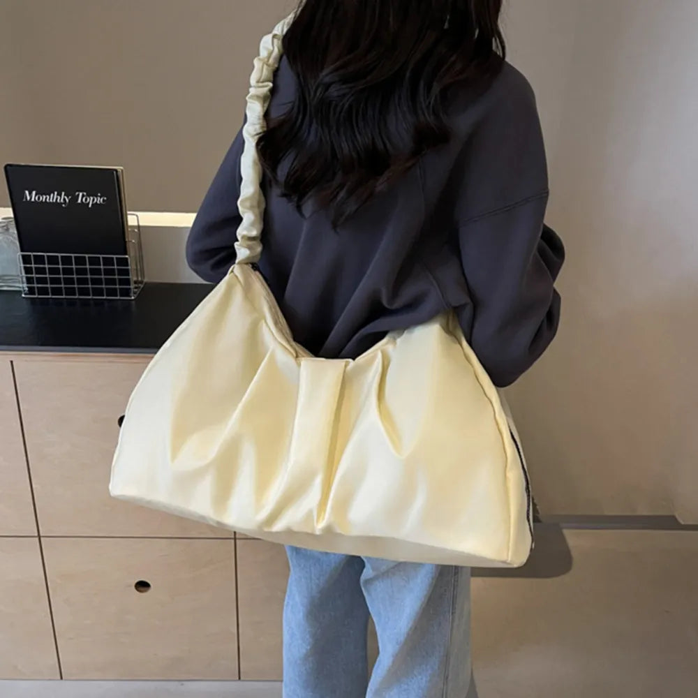 Stylish Ruched Large Tote Bag for Everyday Use