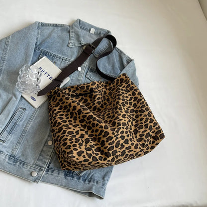 Leopard Print Tote with Adjustable Straps