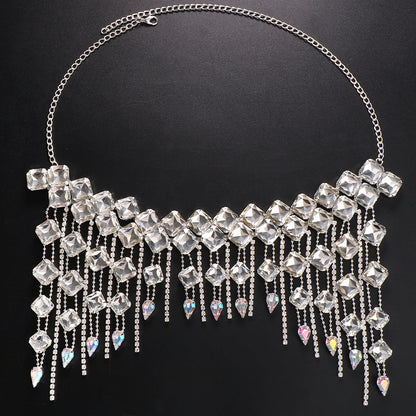 Exaggerated Crystal Hair Chain – European &amp; American Fashion ✨