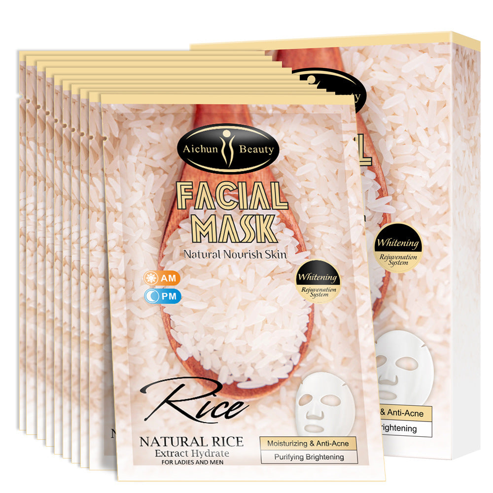 Rice Extract Facial Mask – Moisturizing &amp; Brightening Sheet Mask