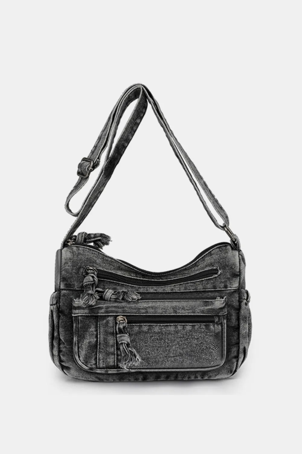Adjustable Denim Crossbody Bag for Everyday Use