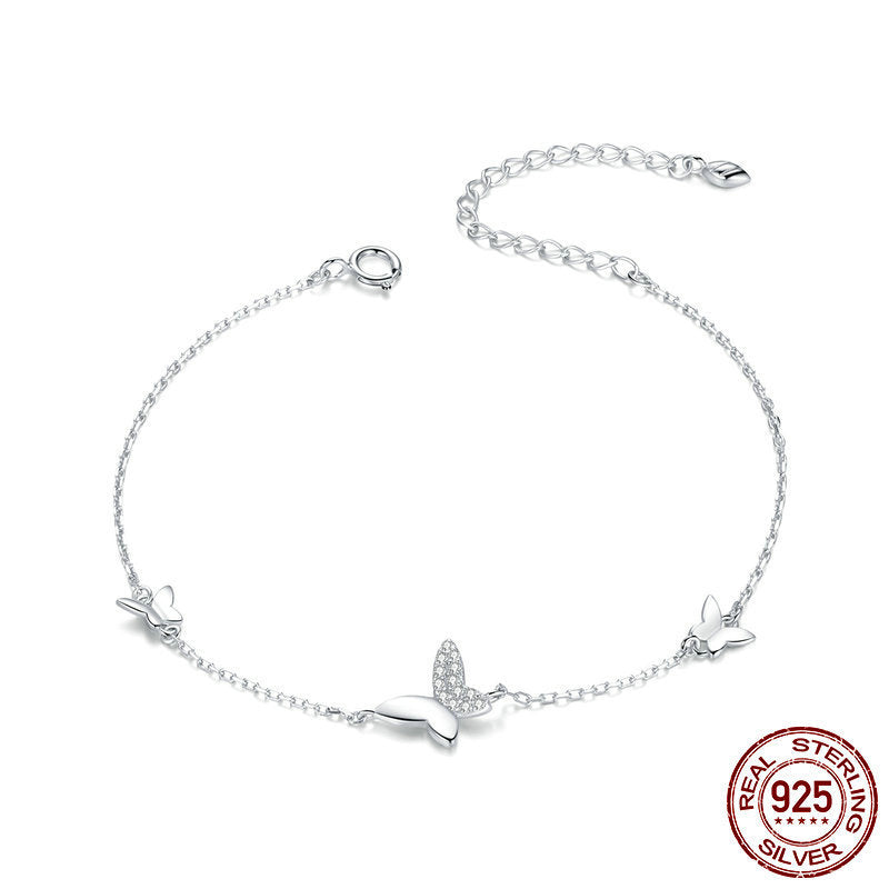 S925 Silver Bracelet - Elegant Butterfly