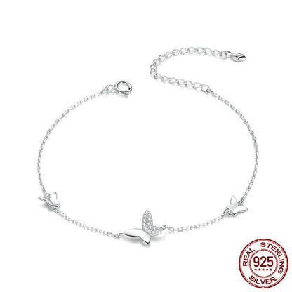 S925 Silver Bracelet - Elegant Butterfly