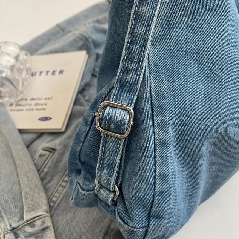 Stylish Adjustable Denim Shoulder Bag
