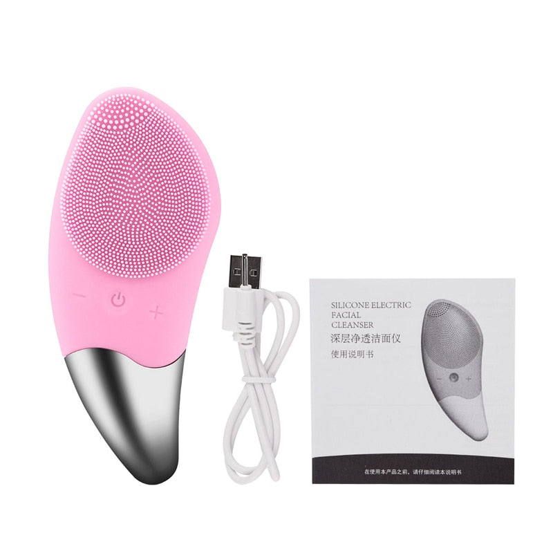 Mini Electric Silicone Facial Cleansing Brush