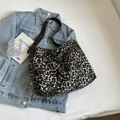 Leopard Print Tote with Adjustable Straps