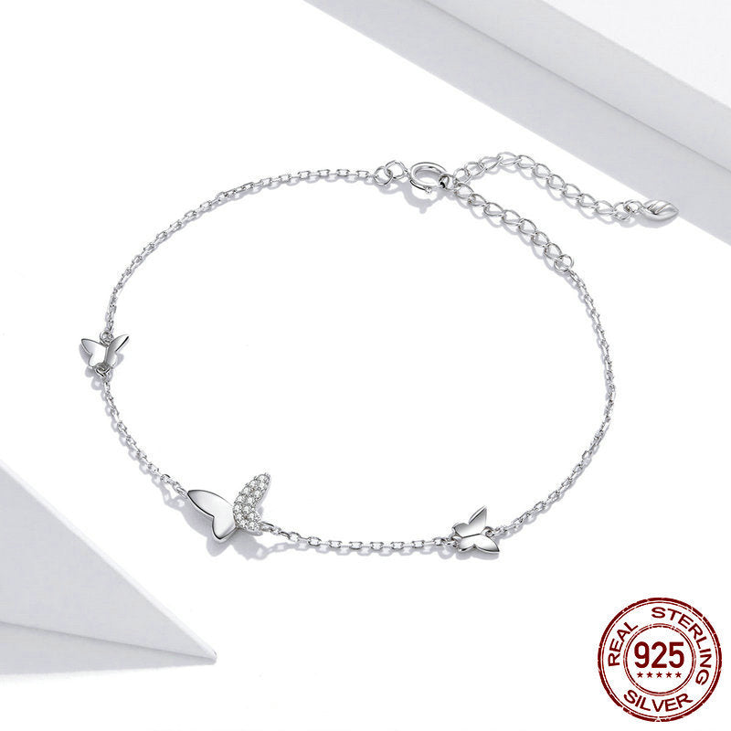 S925 Silver Bracelet - Elegant Butterfly