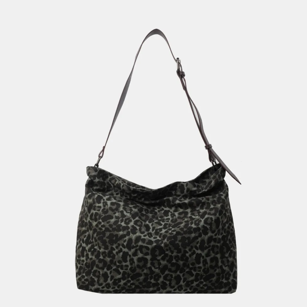 Leopard Print Tote with Adjustable Straps