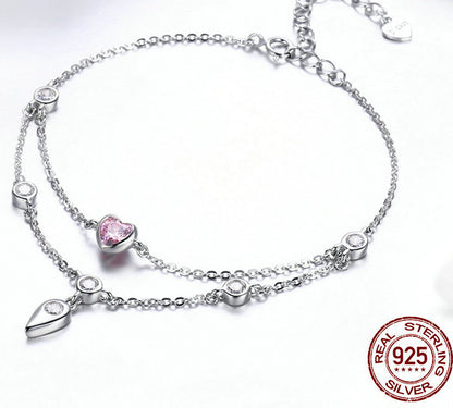 S925 Silver Bracelet - Elegant Sweetheart