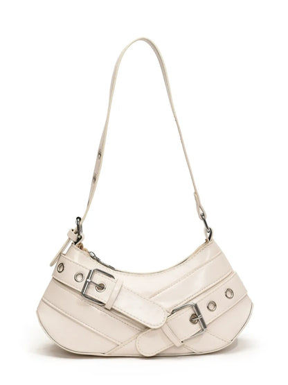 Chic PU Leather Buckle Shoulder Bag