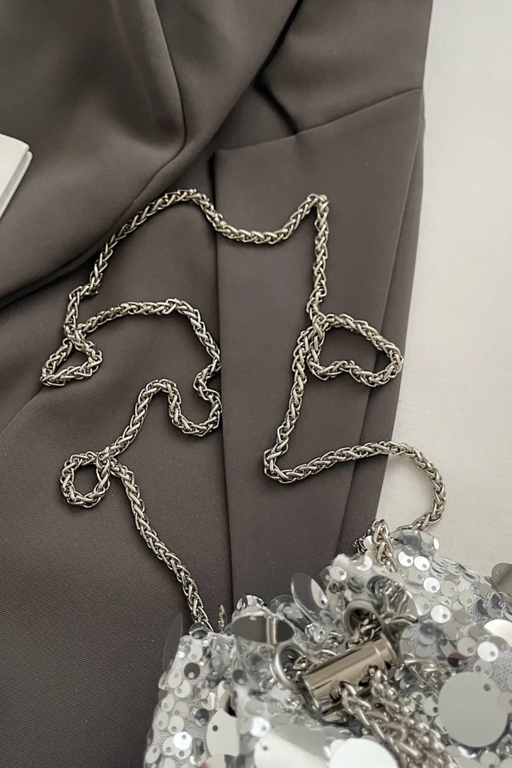 Sequin Drawstring Crossbody Bag for Style