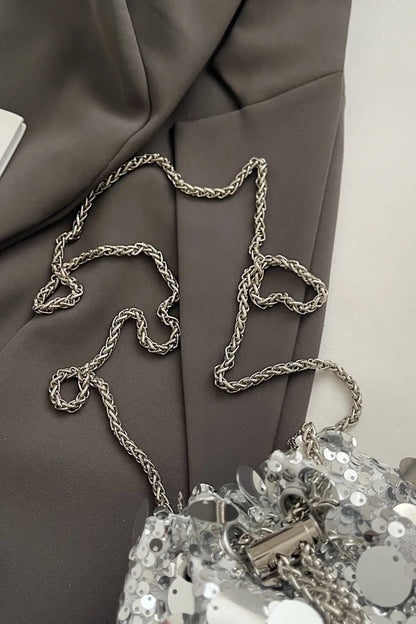 Sequin Drawstring Crossbody Bag for Style