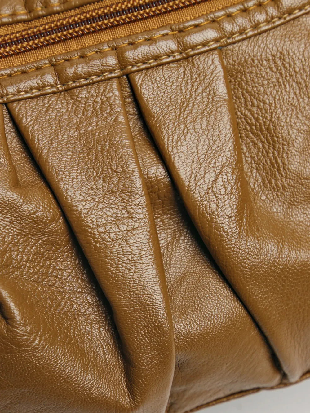 Ruched Adjustable Strap PU Leather Bag