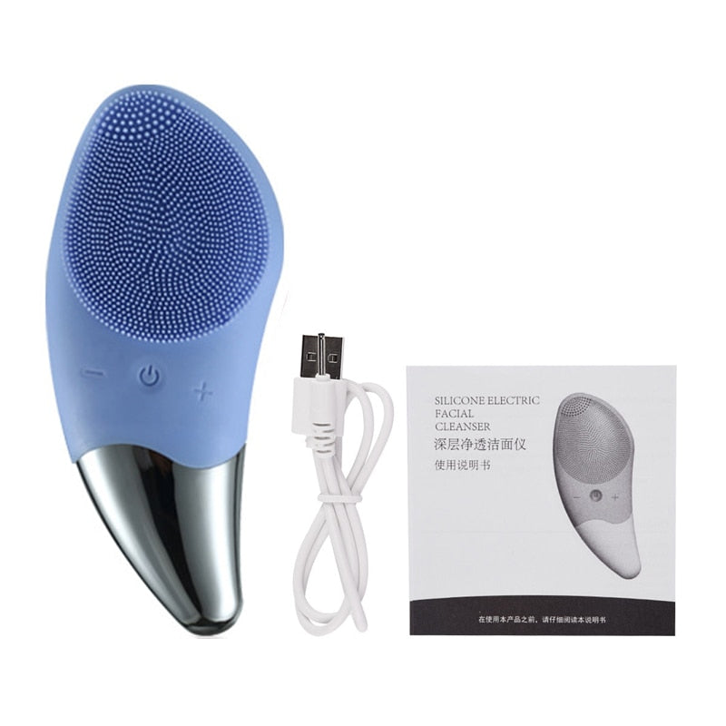 Mini Electric Silicone Facial Cleansing Brush